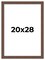 20x28 Wide Barnwood Picture Frame with UV-Resistant Acrylic & Acid Free Backing, Available in 6 Paint Finishes - Grey, Brown, White, and Black